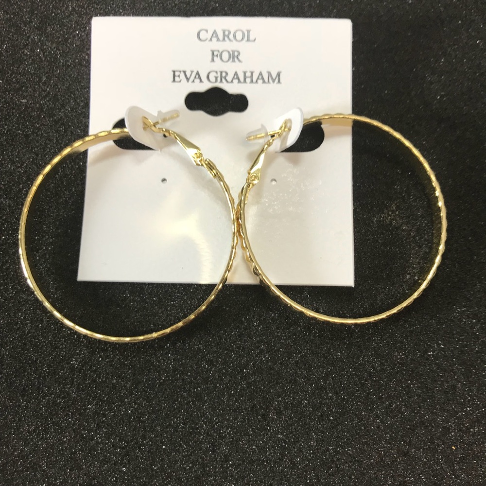 🆕 Carol for Eva Graham Gold Toned Hoop Earrings